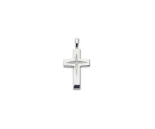 Load image into Gallery viewer, Solid Star Cross Pendant with Bale - Sterling Silver