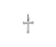 Load image into Gallery viewer, Solid Round Flair Cross Pendant with Bale - Sterling Silver