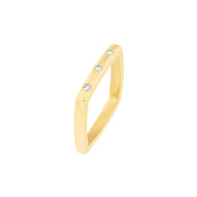 Load image into Gallery viewer, Bold Diamond Square Band Ring - 14K Yellow Gold