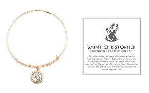 Saint Christopher Two Tone Bangle Bracelet - Alex and Ani Precious Collection