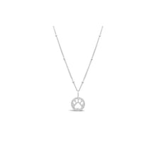 Load image into Gallery viewer, Paw Print Pave Necklace - Sterling Silver