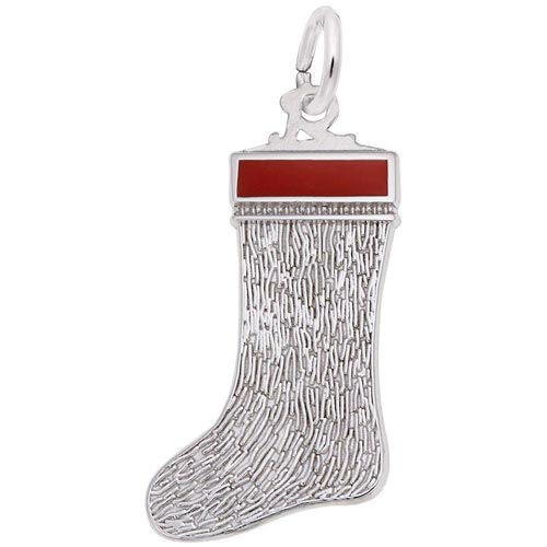 Christmas Stocking Charm - Sterling Silver