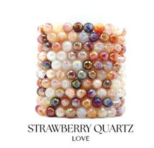 Load image into Gallery viewer, "Love" Strawberry Quartz Stacker - TJazelle