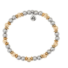 Load image into Gallery viewer, Silver/Gold Strength &amp; Grace Beaded Bracelet - TJazelle