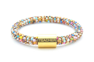 Teacher Roll On Charm Bracelet