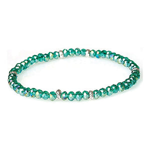 Teal AB with Silver Accents - Crystal Stacker