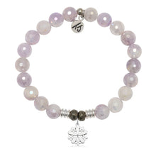 Load image into Gallery viewer, "Thank You" Flower Silver Charm Bracelet - TJazelle