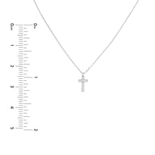 Load image into Gallery viewer, Diamond Mini Cross Adjustable Necklace - 14K White Gold