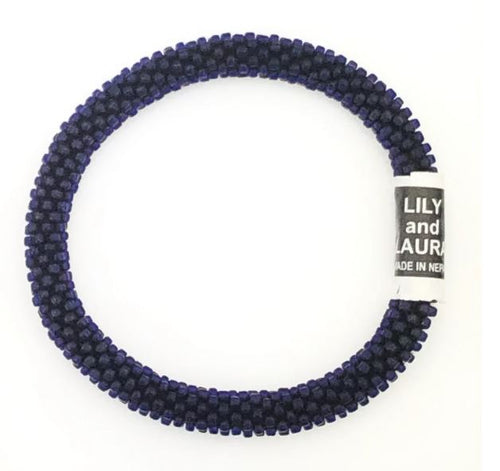 Matte Navy Solid Roll On Bracelet - Lily and Laura