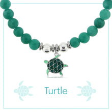Load image into Gallery viewer, Enamel Turtle TJazelle H.E.L.P Charm Bracelet