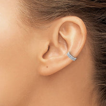 Load image into Gallery viewer, Two Row CZ Cuff Earring - Sterling Silver