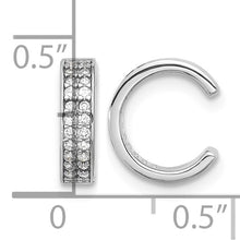 Load image into Gallery viewer, Two Row CZ Cuff Earring - Sterling Silver