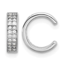 Load image into Gallery viewer, Two Row CZ Cuff Earring - Sterling Silver