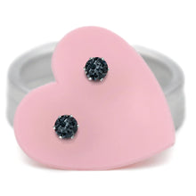 Load image into Gallery viewer, Black Sparkle Ultra Micro Mini Bling Sterling Silver Stud Earrings - JoJoLovesYou