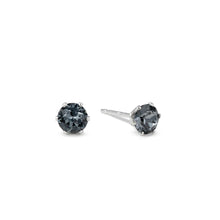 Load image into Gallery viewer, Black Sparkle Ultra Micro Mini Bling Sterling Silver Stud Earrings - JoJoLovesYou