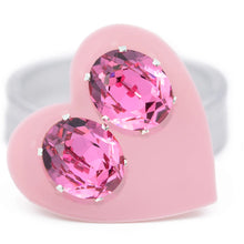 Load image into Gallery viewer, Vintage Pink Oval Earrings - JoJoLovesYou