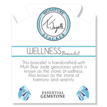 Load image into Gallery viewer, "Wellness" Multi Blue Jade Stacker - TJazelle
