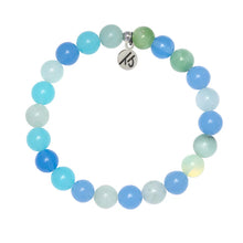 Load image into Gallery viewer, "Wellness" Multi Blue Jade Stacker - TJazelle