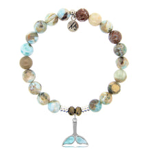 Load image into Gallery viewer, "Whale Tail" with Larimar Charm Bracelet - TJazelle