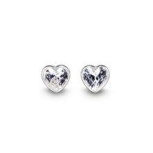 Load image into Gallery viewer, White CZ Heart Studs - Chloe &amp; Lois