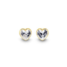 Load image into Gallery viewer, White CZ Heart Studs - Chloe &amp; Lois