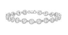 Load image into Gallery viewer, 1 Carat Diamond Illusion Bezel Bracelets with Chain Links