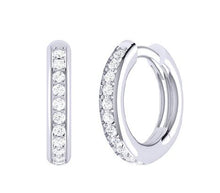 Load image into Gallery viewer, .16 Carat Diamond Huggie Earrings - 14K