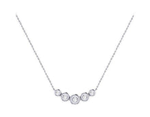 Load image into Gallery viewer, Five Stone Diamond Necklace - 14K White Gold