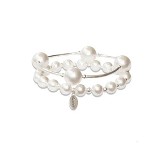 White Pearl Count Your Blessings Bracelet-Blessing Bracelet