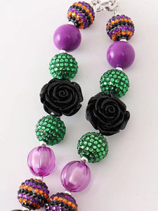 Halloween Witch Bubble Chunky Necklace