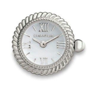 Chamilia Time Watch Bead White Mother of Pearl with CZs