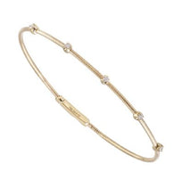 Load image into Gallery viewer, Yellow Gold &amp; Diamond Flex Bangle Bracelet - 14K