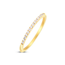 Load image into Gallery viewer, Micro Pave Stacking Band - 14K Gold Plated