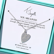 Load image into Gallery viewer, You Are Loved Sterling Silver Charm Necklace - TJazelle