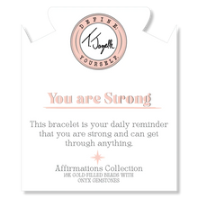 Load image into Gallery viewer, You are Strong Onyx Bracelet - TJazelle Affirmations Collection *retired*