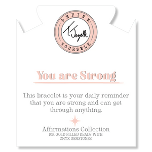 You are Strong Onyx Bracelet - TJazelle Affirmations Collection *retired*