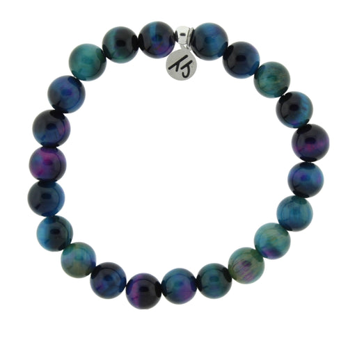 Fearless Indigo Tigers Eye Stacker Bracelet - TJazelle