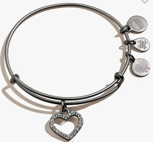 Swarovski Pave Heart Charm Bangle - Alex and Ani