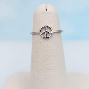 Peace Toe Ring - Sterling Silver