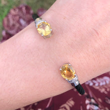 Load image into Gallery viewer, Citrine Steel Bangle