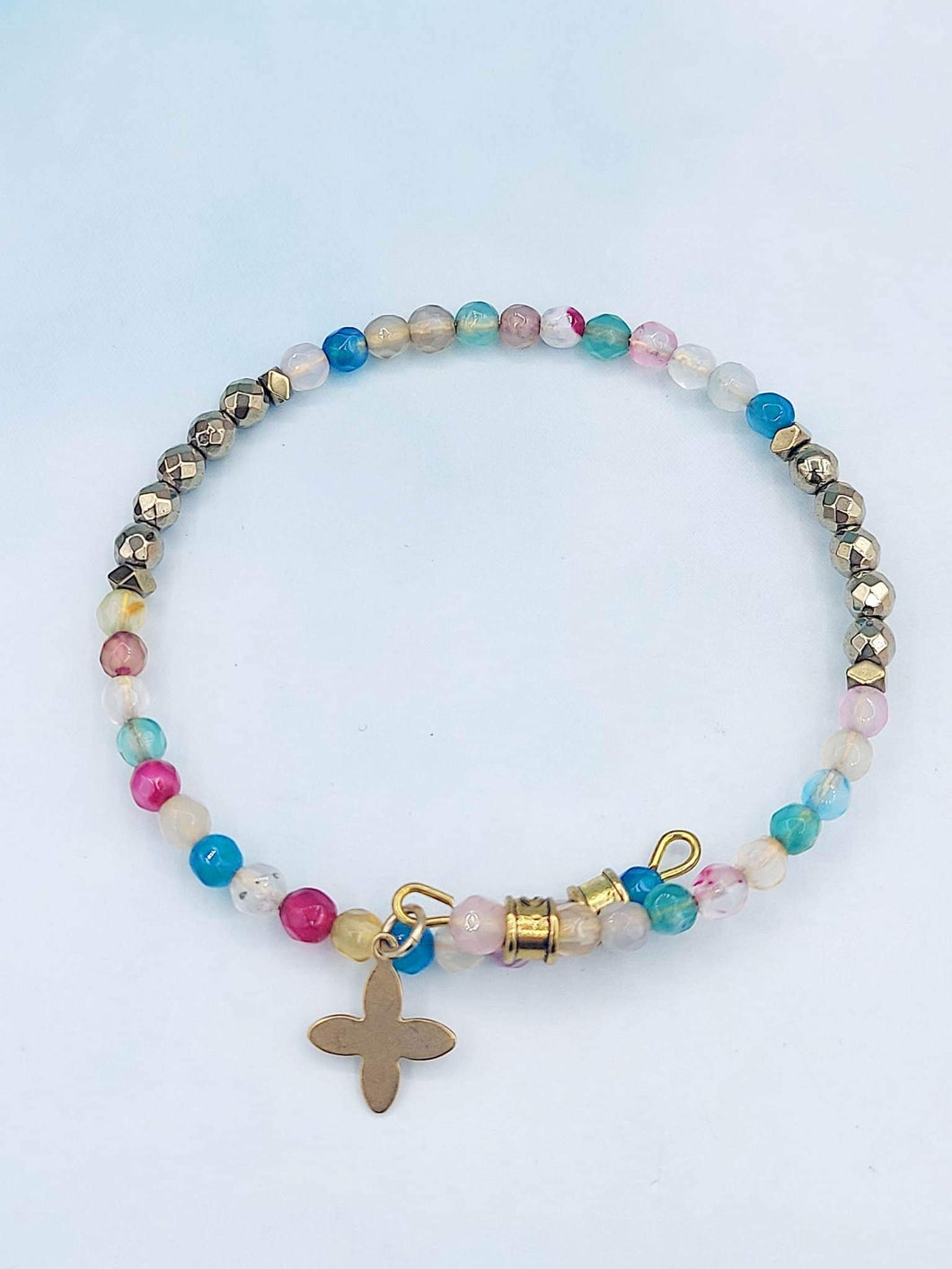 Cross Charm on Chavez Bangle Wrap