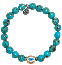 Load image into Gallery viewer, Blue Shell Evil Eye Bracelet - TJazelle