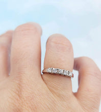 Load image into Gallery viewer, Five Stone Diamond Band - 14K White Gold