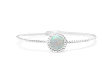 Load image into Gallery viewer, Power of Attraction Bracelet Rope Bezel White Opal