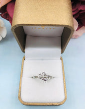 Load image into Gallery viewer, Diamond Double Heart Ring - 925 Sterling Silver