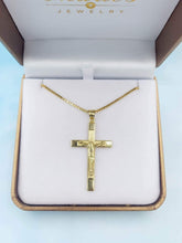Load image into Gallery viewer, Crucifix and Box Chain  - 14K Gold