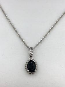 Onyx Sterling Silver Necklace