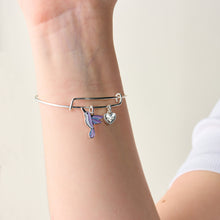 Load image into Gallery viewer, Joy Hummingbird Duo Charm Bangle Bracelet - Alex and Ani