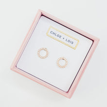 Load image into Gallery viewer, 14K GOLD PLATED CIRCLE STUDS