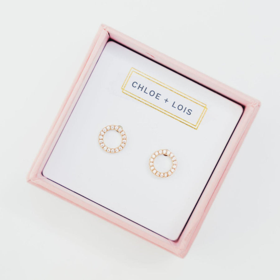 14K GOLD PLATED CIRCLE STUDS